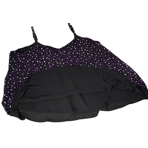 TORRID Sophie Chiffon Double Layer Swing Cami Black Purple Women's Plus Size 1 - Picture 12 of 16